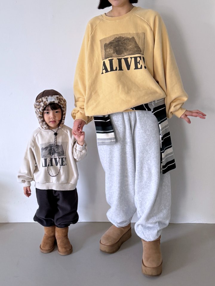 Grow B - Korean Women Fashion - #thelittlethings - Adult Fleece Dart Baggy Pants - 2