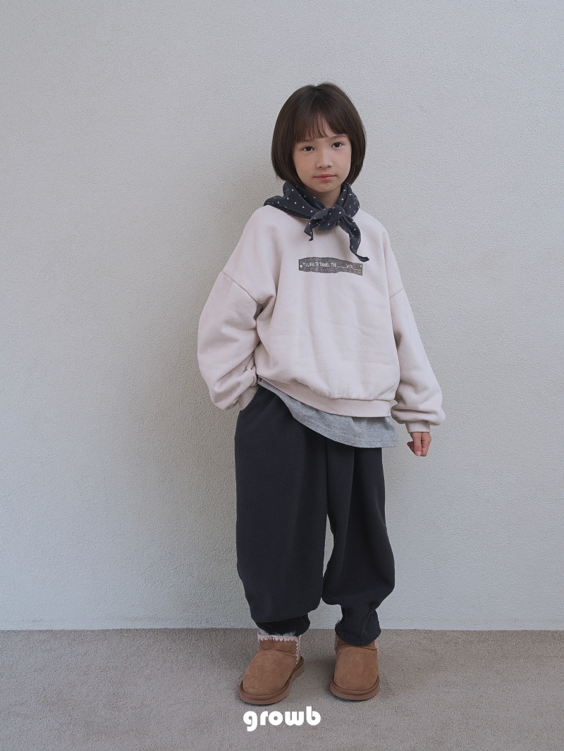 Grow B - Korean Women Fashion - #womensfashion - Adult Fleece Dart Baggy Pants - 12