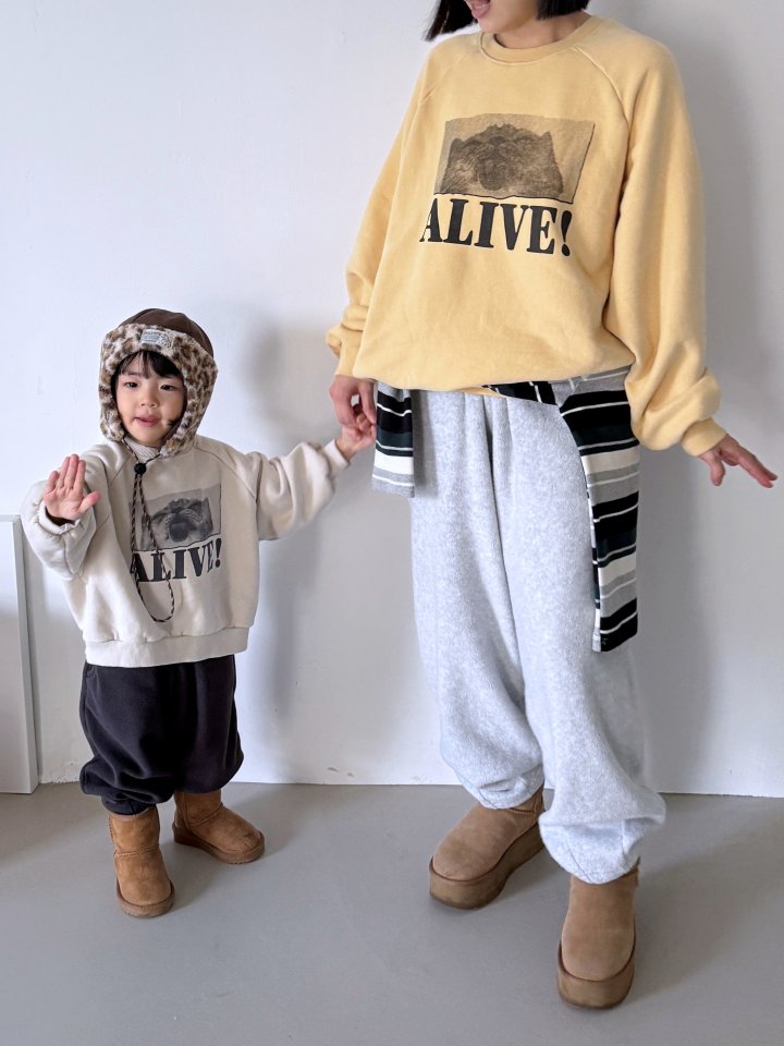 Grow B - Korean Women Fashion - #momslook - Adult Fleece Dart Baggy Pants - 4