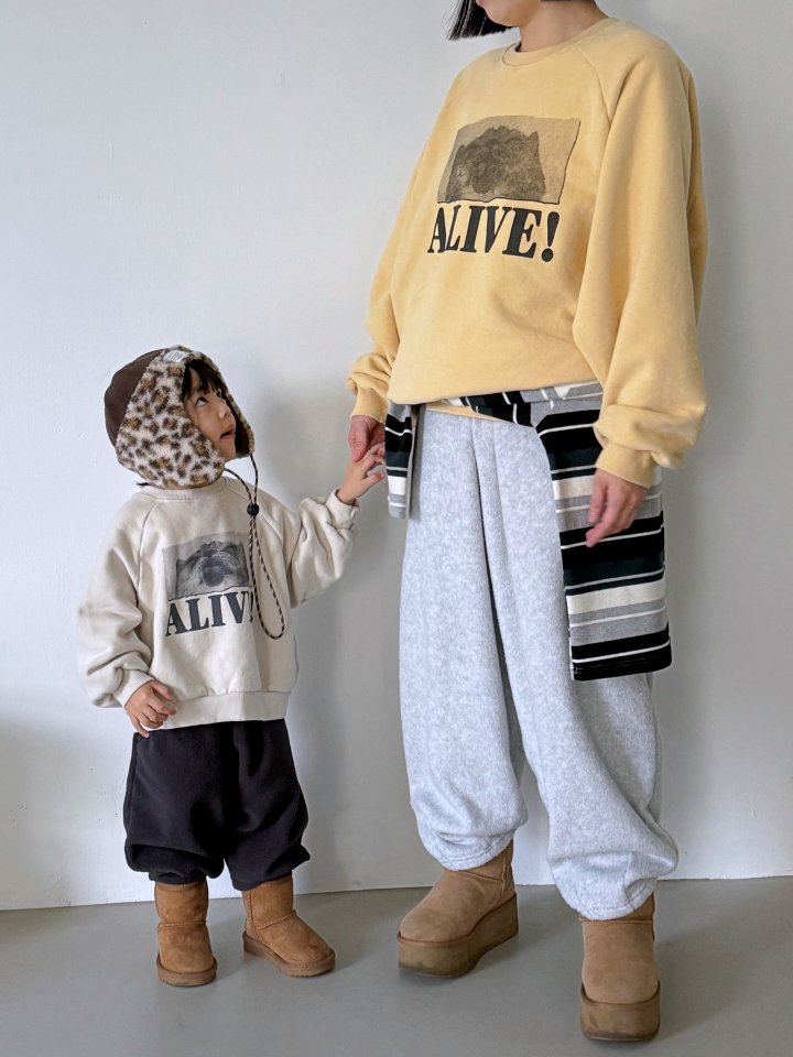Grow B - Korean Women Fashion - #womensfashion - Adult Fleece Dart Baggy Pants - 8