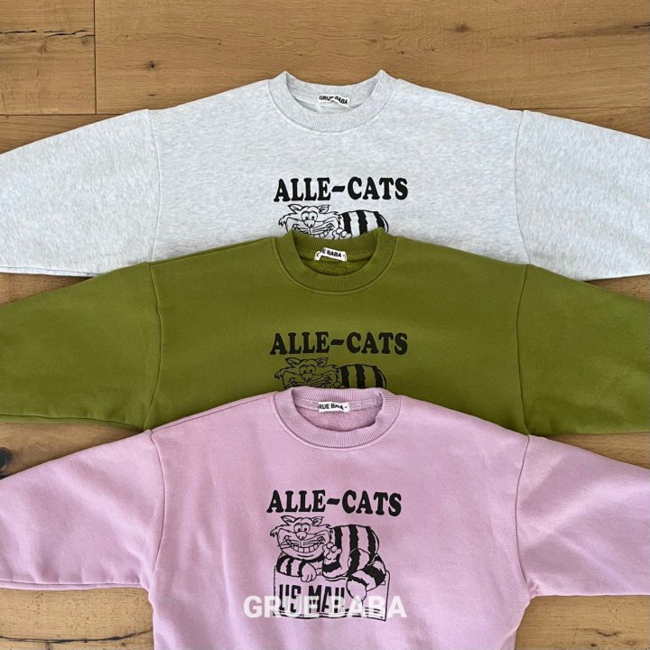 Grue Baba - Korean Children Fashion - #kidsshorts - Cats Sweatshirt - 3