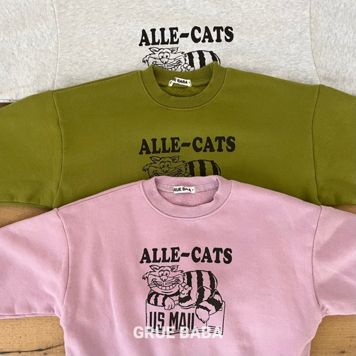 Grue Baba - Korean Children Fashion - #kidsshorts - Cats Sweatshirt - 4