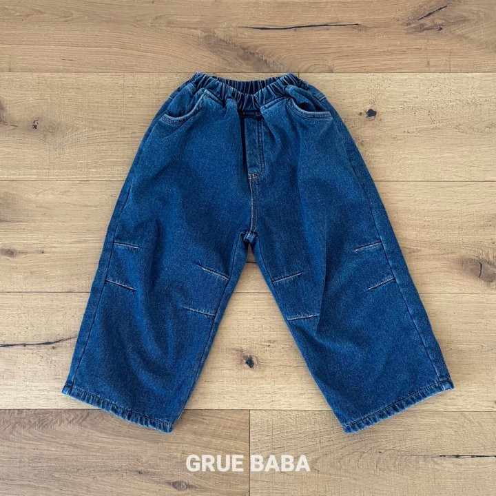Grue Baba - Korean Children Fashion - #kidsstore - Picnic Denim Pants