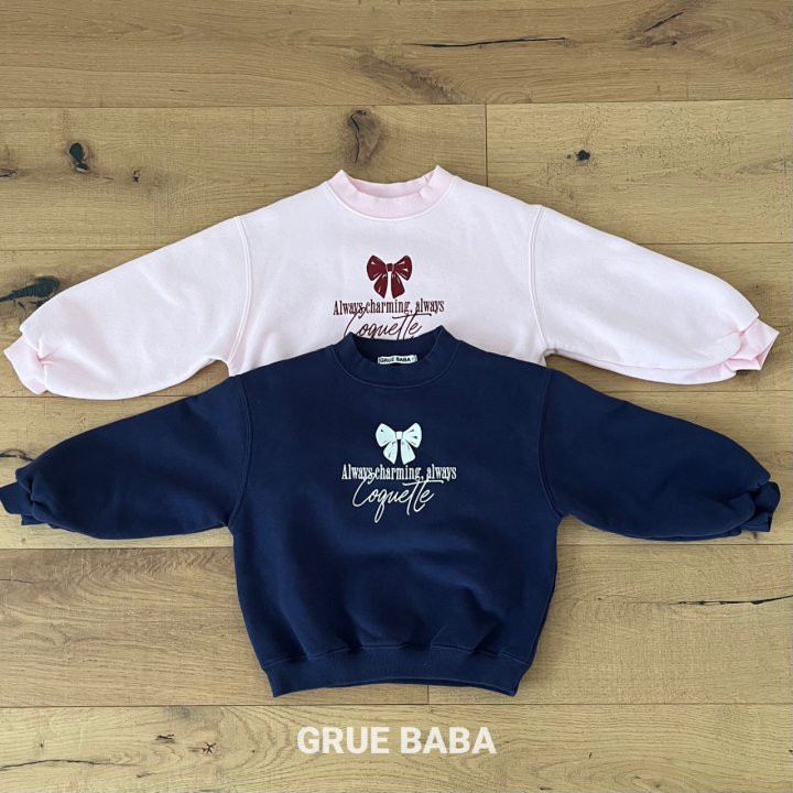 Grue Baba - Korean Children Fashion - #littlefashionista - Ribbon Sweatshirt