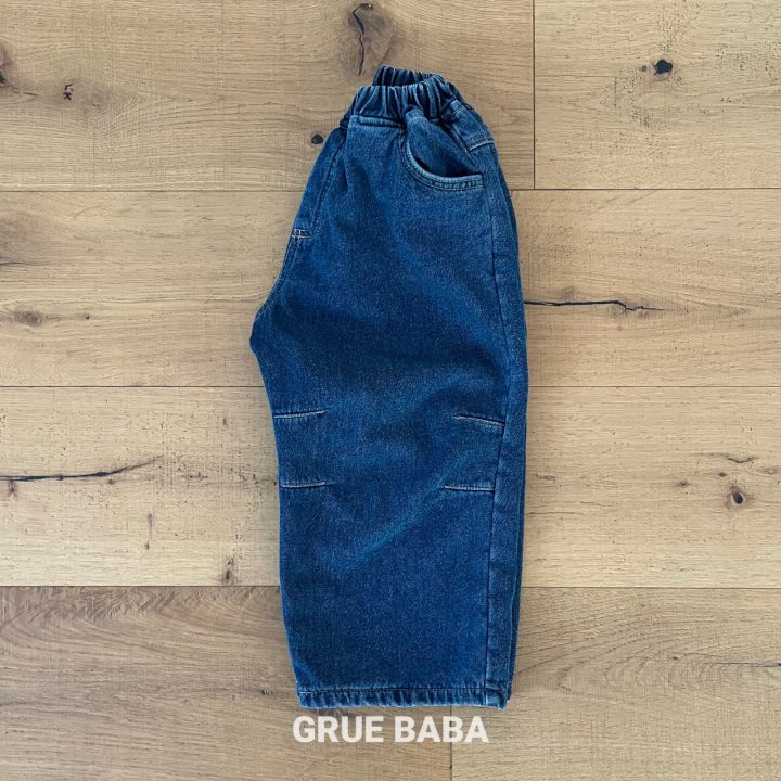 Grue Baba - Korean Children Fashion - #Kfashion4kids - Picnic Denim Pants - 4