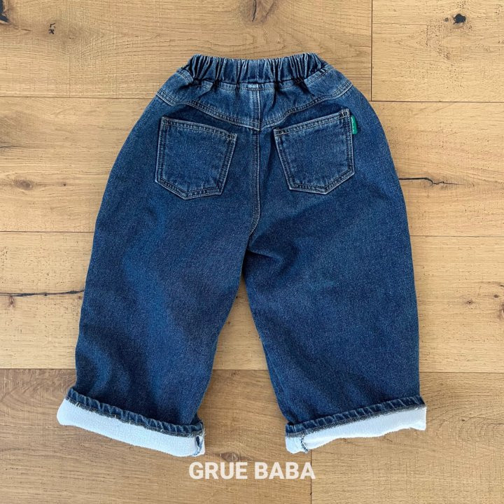 Grue Baba - Korean Children Fashion - #magicofchildhood - Picnic Denim Pants - 5