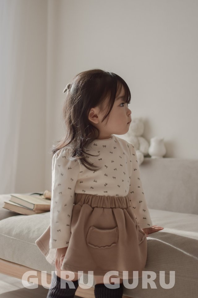 Guru Guru - Korean Baby Fashion - #babyboutique - Ribbon Puff Tee - 5
