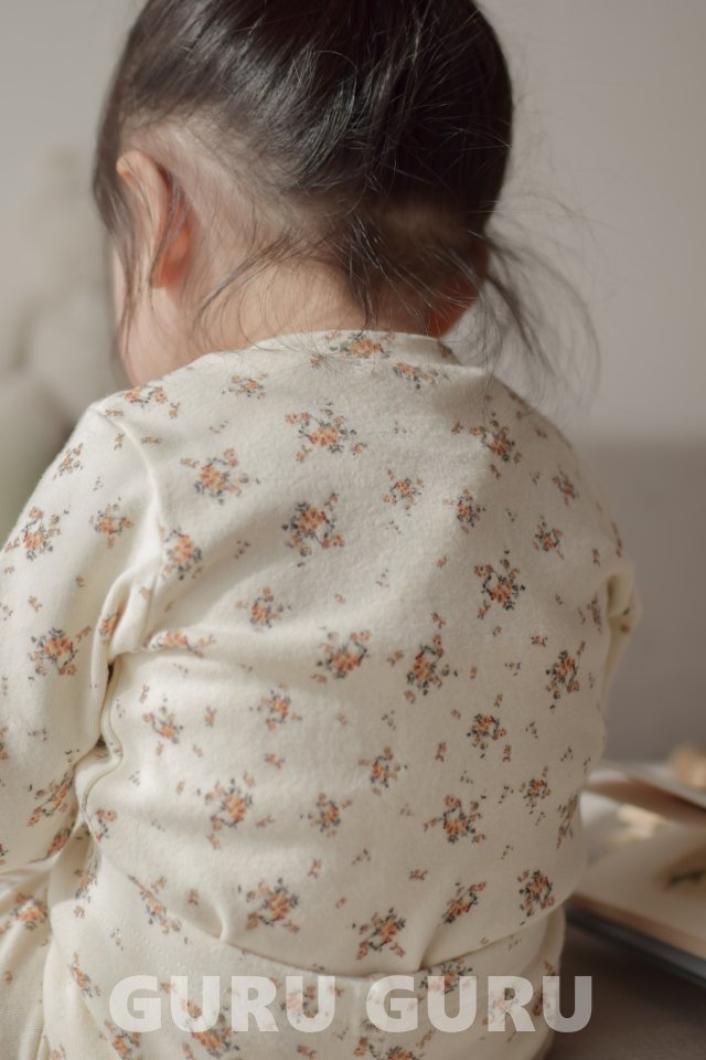 Guru Guru - Korean Baby Fashion - #babyboutique - Floral Easywear Set - 8