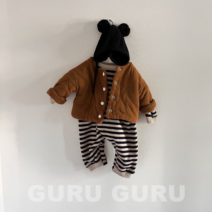 Guru Guru - Korean Baby Fashion - #babyclothing - Stripe Romper - 6