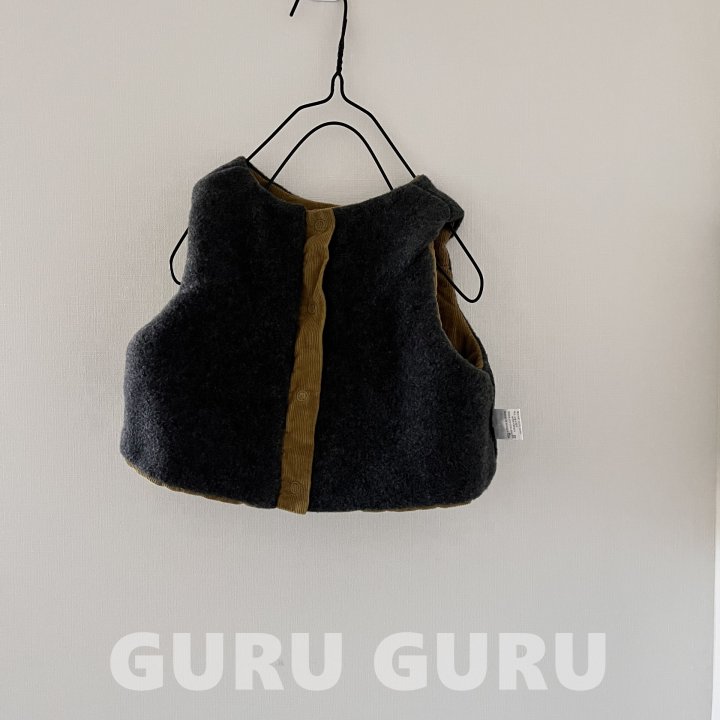 Guru Guru - Korean Baby Fashion - #babyfashion - Corduroy Vest - 3