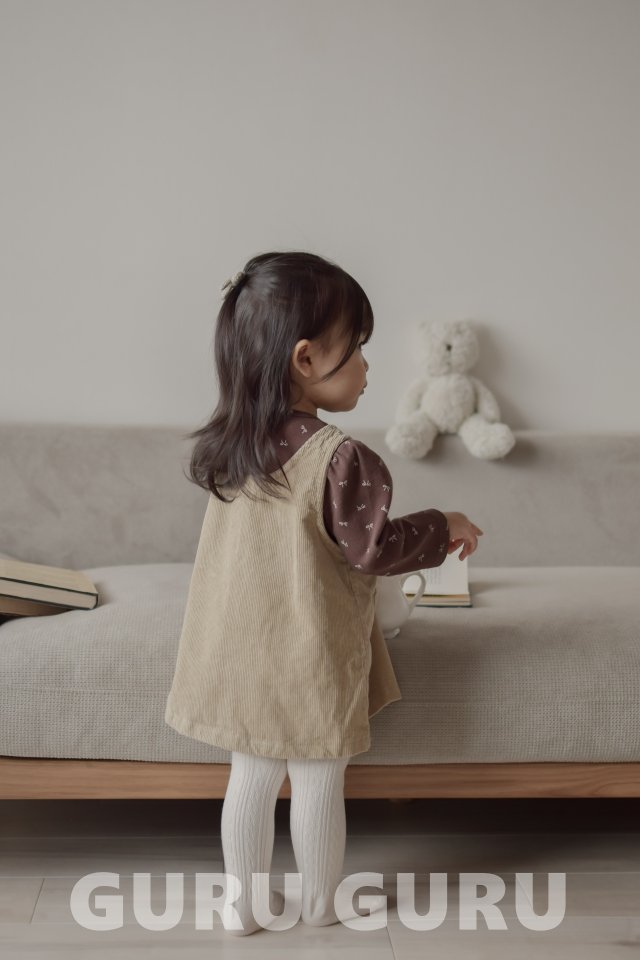 Guru Guru - Korean Baby Fashion - #babygirlfashion - Ribbon Puff Tee - 11
