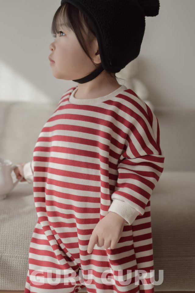 Guru Guru - Korean Baby Fashion - #babylifestyle - Stripe Romper - 10