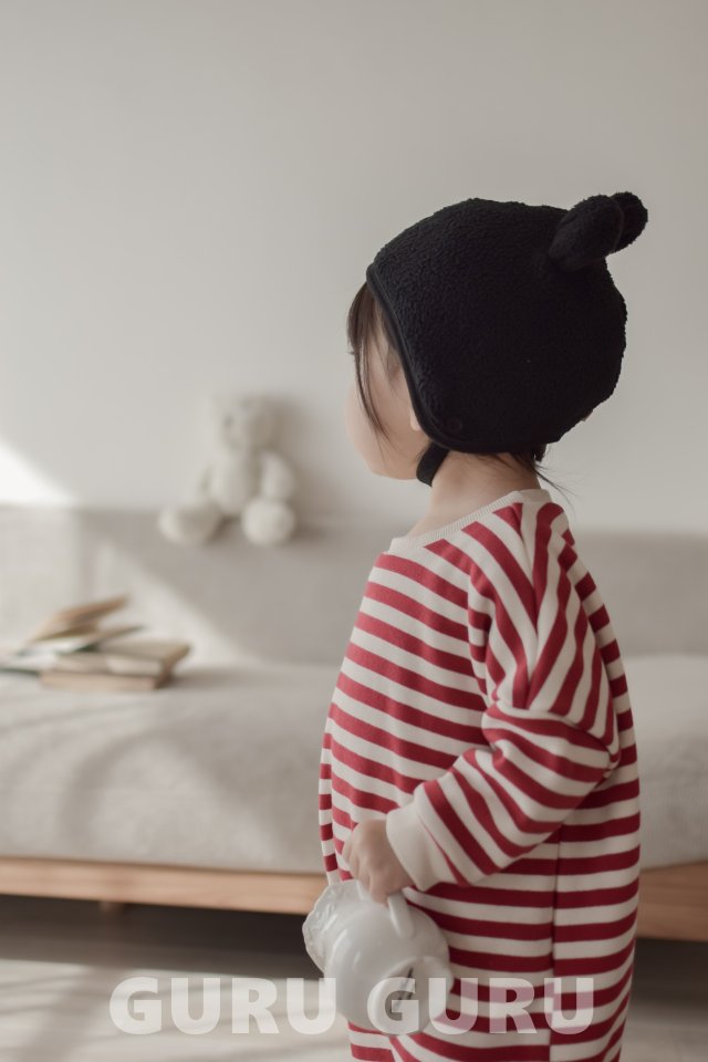 Guru Guru - Korean Baby Fashion - #babyootd - Stripe Romper - 12