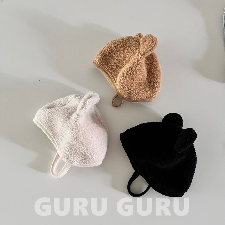Guru Guru - Korean Baby Fashion - #babyootd - Teddy Bear Hat - 4