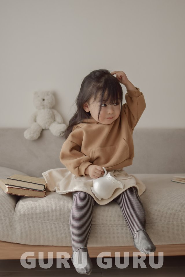 Guru Guru - Korean Baby Fashion - #babyoutfit - Hood Tee - 11