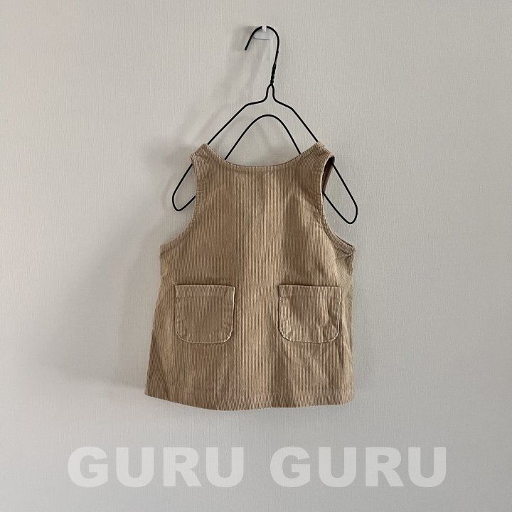 Guru Guru - Korean Baby Fashion - #babyoutfit - Corduroy One-piece
