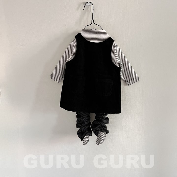 Guru Guru - Korean Baby Fashion - #babywear - Stripe Mock Neck Tee - 5