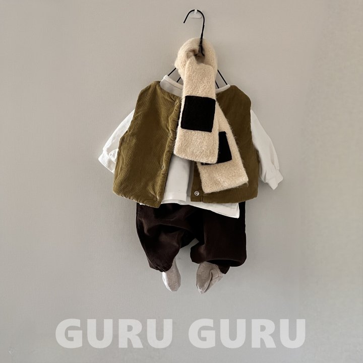 Guru Guru - Korean Baby Fashion - #onlinebabyboutique - Corduroy Vest - 12