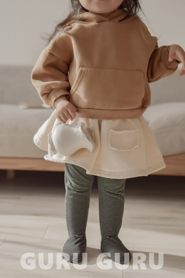 Guru Guru - Korean Baby Fashion - #onlinebabyboutique - Stripe Foot Leggings - 10