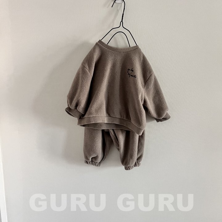 Guru Guru - Korean Baby Fashion - #babywear - Terry Fleece Set - 4