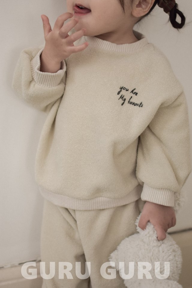 Guru Guru - Korean Baby Fashion - #onlinebabyshop - Terry Fleece Set - 5