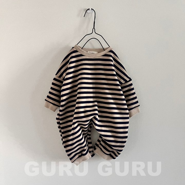 Guru Guru - Korean Baby Fashion - #onlinebabyshop - Stripe Romper - 2
