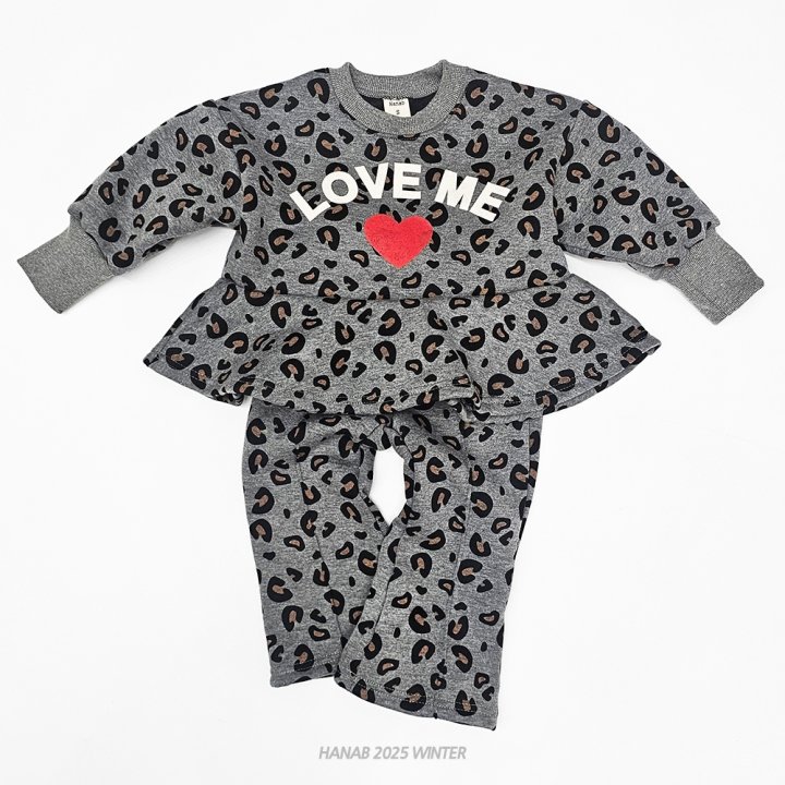 Hanab - Korean Children Fashion - #minifashionista - Leopard Love Me Set - 3