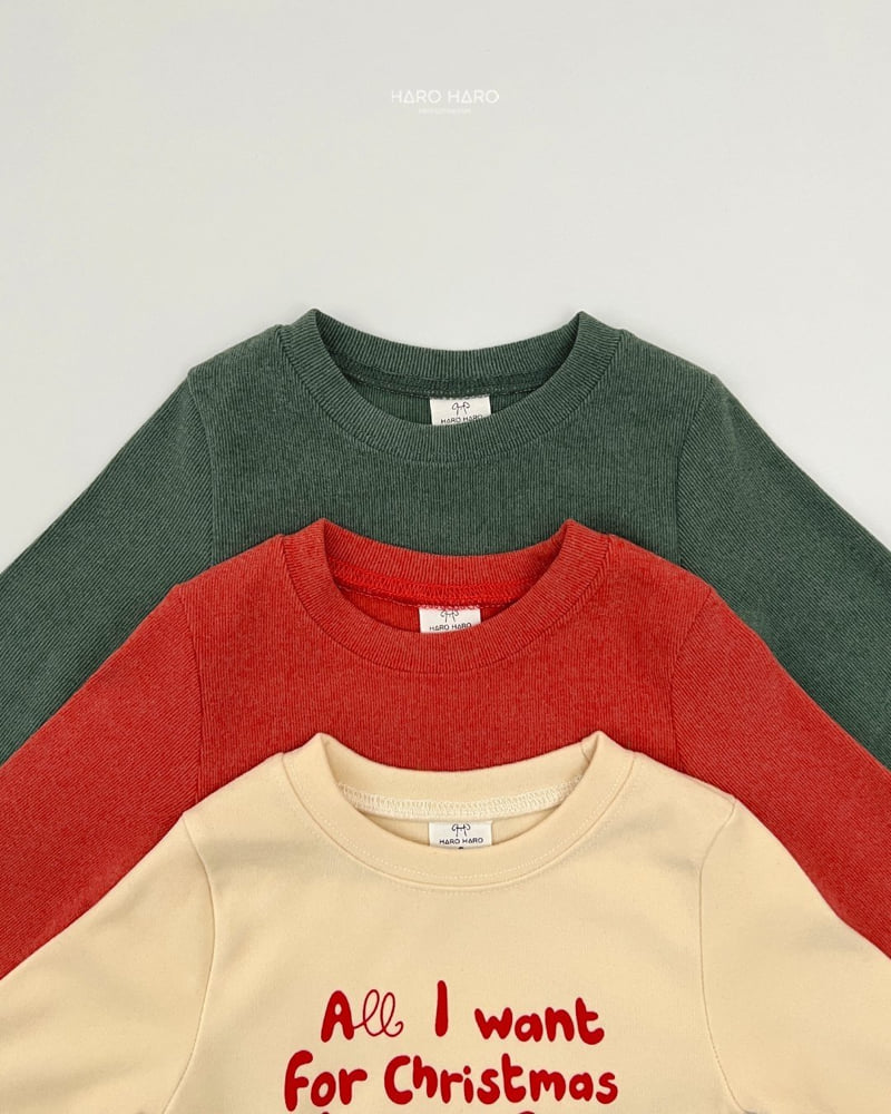 Haro Haro - Korean Children Fashion - #designkidswear - Christmas Slim Fleece Tee - 3