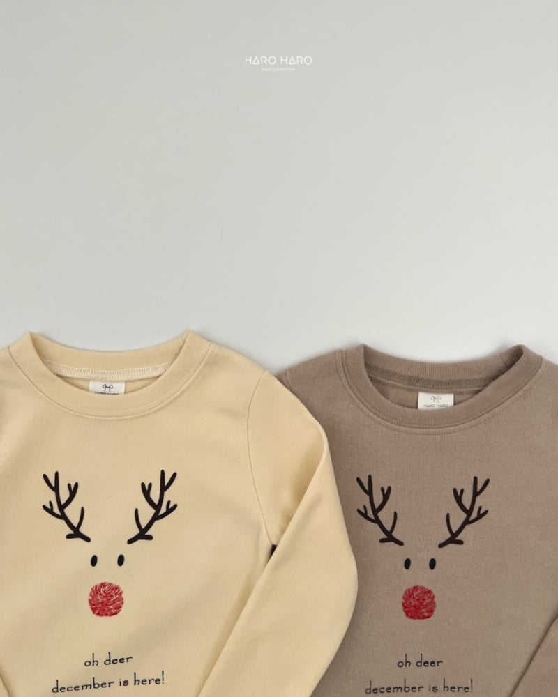 Haro Haro - Korean Children Fashion - #discoveringself - Rudolph Slim Fleece Tee - 5