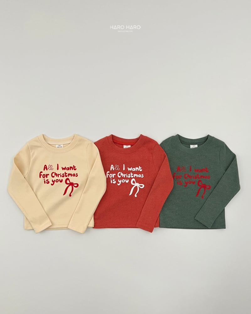Haro Haro - Korean Children Fashion - #designkidswear - Christmas Slim Fleece Tee - 4
