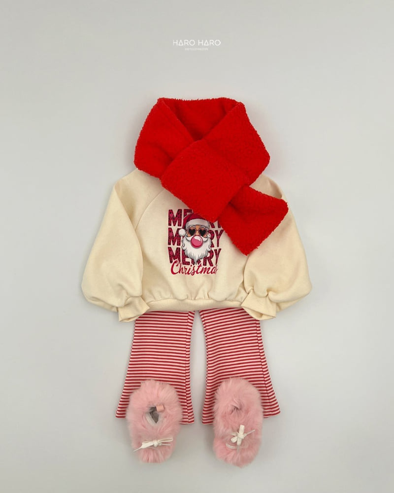 Haro Haro - Korean Children Fashion - #kidsshorts - Bubble Santa Fleece Sweatshirt - 10