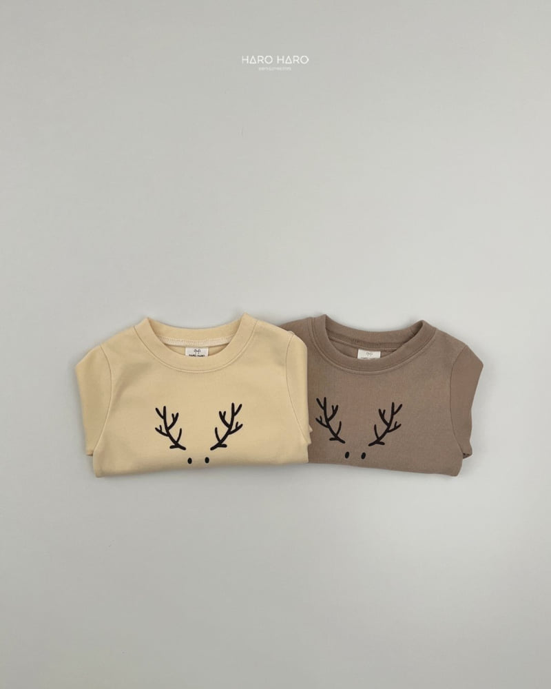 Haro Haro - Korean Children Fashion - #kidsshorts - Rudolph Slim Fleece Tee - 7