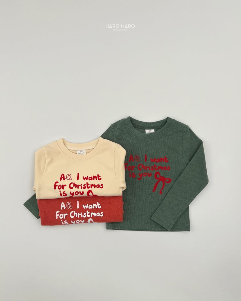 Haro Haro - Korean Children Fashion - #kidzfashiontrend - Christmas Slim Fleece Tee - 8