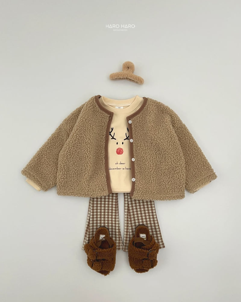 Haro Haro - Korean Children Fashion - #littlefashionista - Rudolph Slim Fleece Tee - 11
