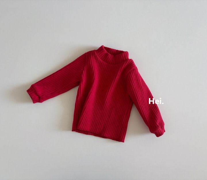 Hei - Korean Children Fashion - #Kfashion4kids - Rib Half Turtleneck Tee - 6
