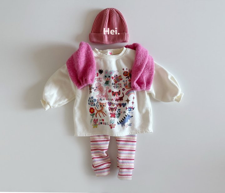 Hei - Korean Children Fashion - #childofig - Animal Long Tee - 10