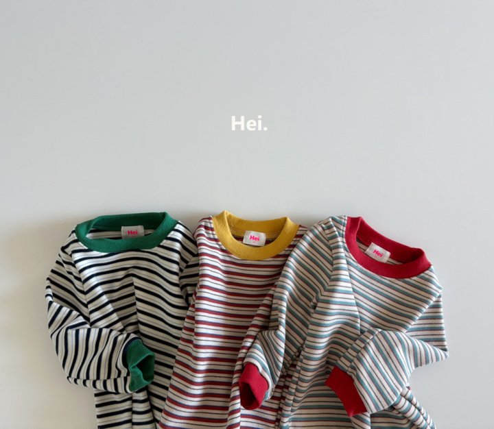 Hei - Korean Children Fashion - #fashionkids - Color Stripe Tee