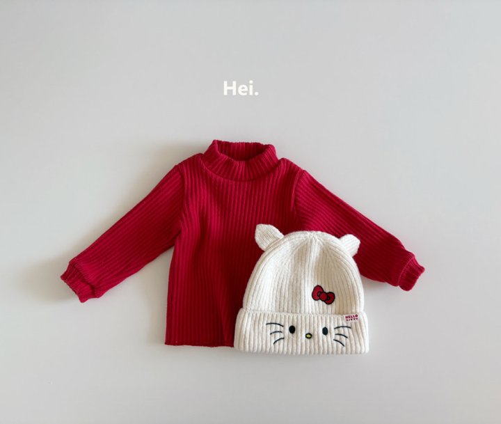 Hei - Korean Children Fashion - #kidzfashiontrend - Rib Half Turtleneck Tee - 5