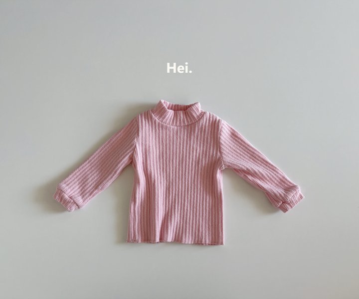 Hei - Korean Children Fashion - #littlefashionista - Rib Half Turtleneck Tee - 7