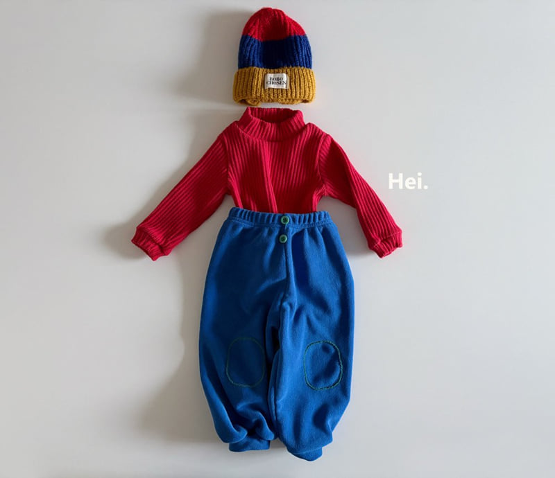 Hei - Korean Children Fashion - #prettylittlegirls - Rib Half Turtleneck Tee - 10