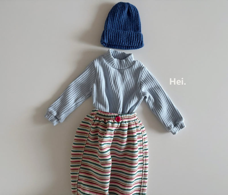 Hei - Korean Children Fashion - #todddlerfashion - Rib Half Turtleneck Tee - 11