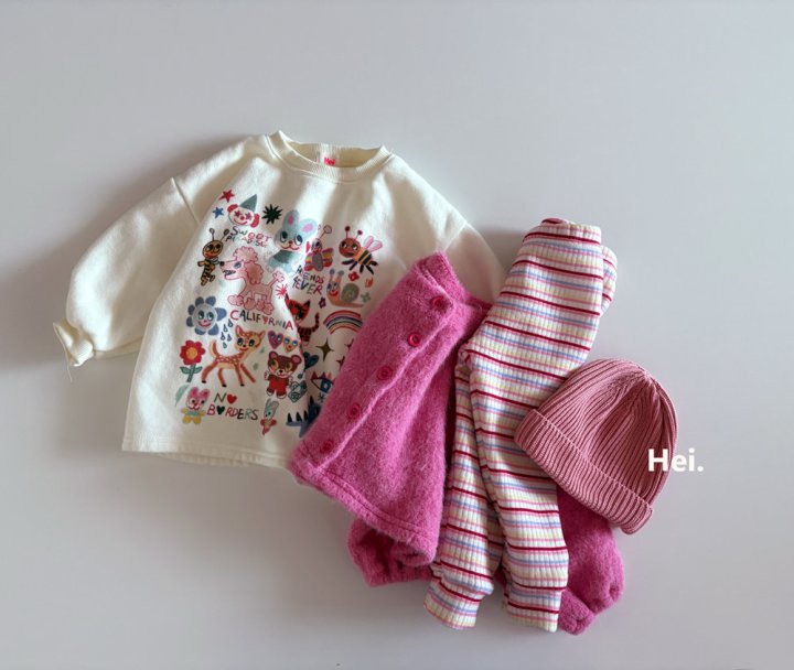 Hei - Korean Children Fashion - #todddlerfashion - Animal Long Tee - 7