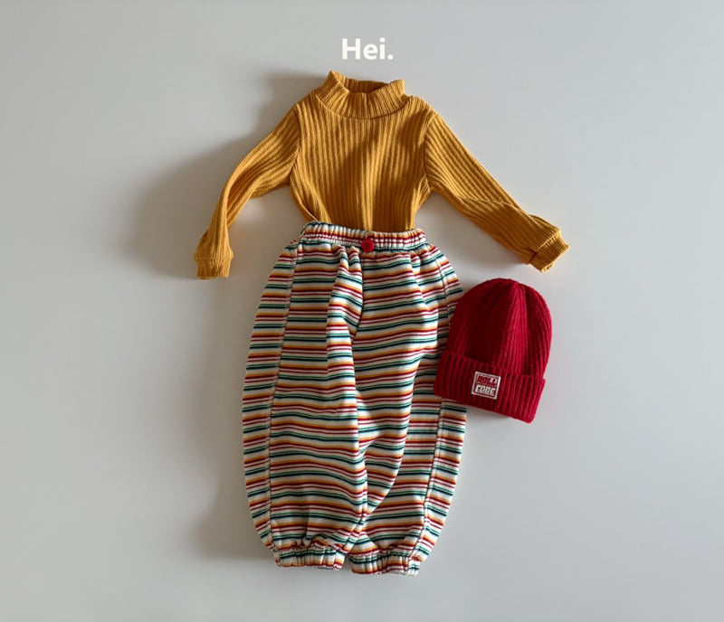 Hei - Korean Children Fashion - #toddlerclothing - Rib Half Turtleneck Tee - 12