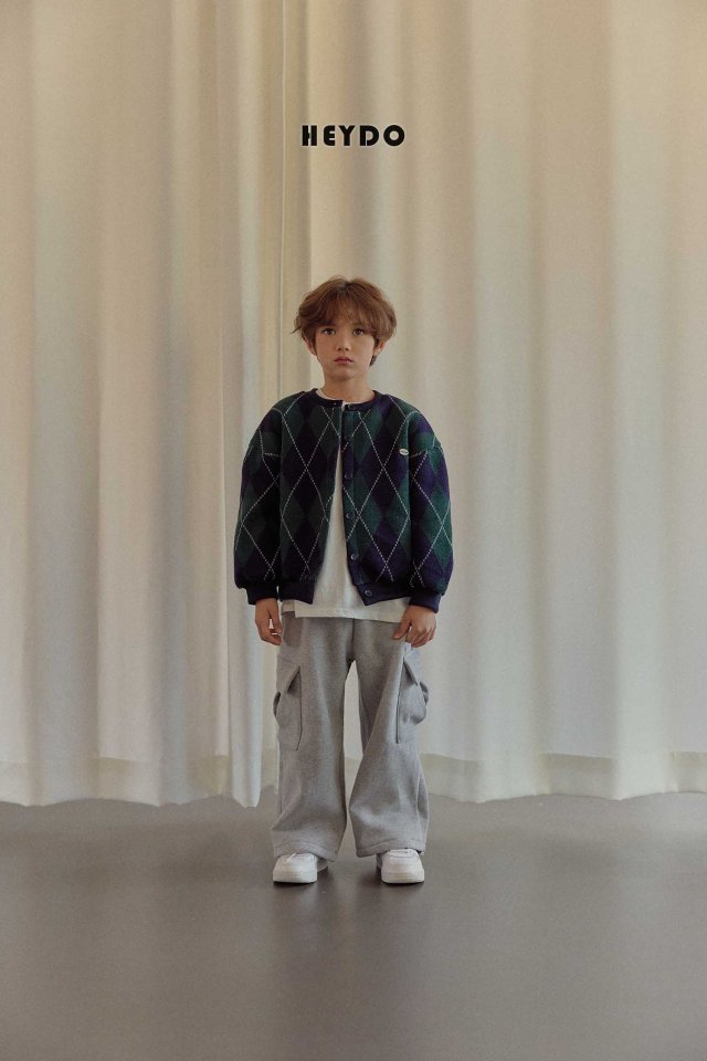 Heydo - Korean Children Fashion - #Kfashion4kids - Argyle Knit Cardigan - 12