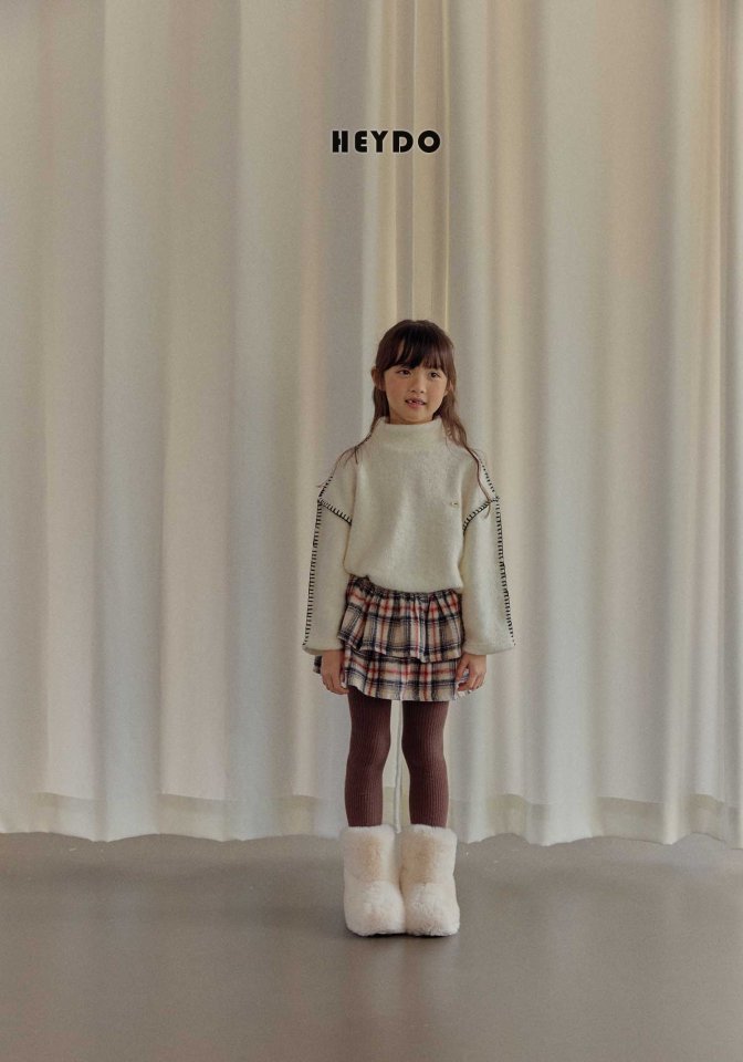 Heydo - Korean Children Fashion - #Kfashion4kids - Check Tiered Skirt - 11
