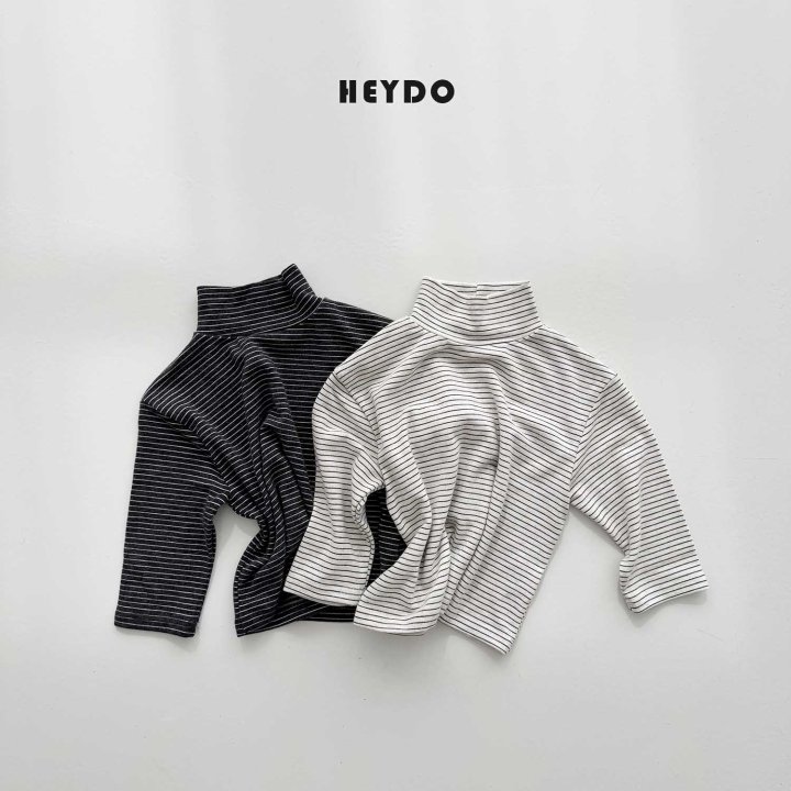 Heydo - Korean Children Fashion - #Kfashion4kids - Wool Stripe Turtleneck Tee - 7