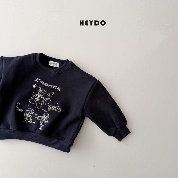 Heydo - Korean Children Fashion - #childofig - Cat Embroidery Sweatshirt - 7