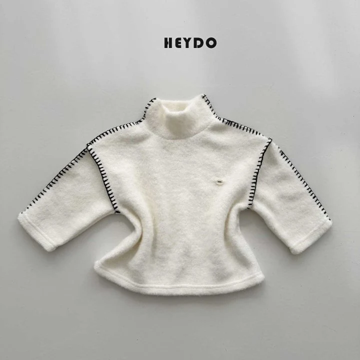 Heydo - Korean Children Fashion - #childofig - Fluffy Turtleneck Knit Tee - 3