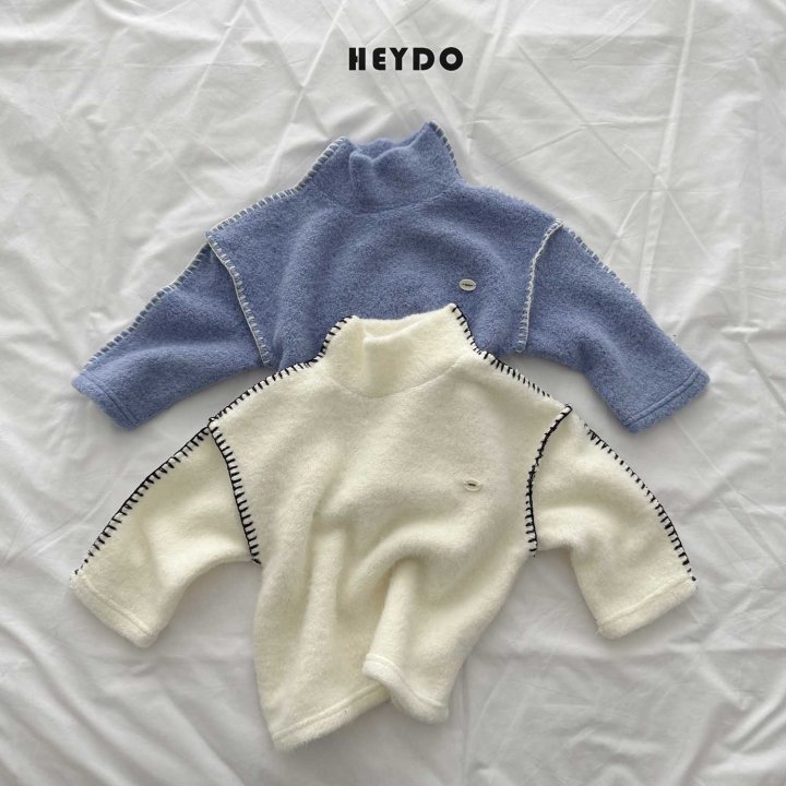 Heydo - Korean Children Fashion - #childofig - Fluffy Turtleneck Knit Tee - 4