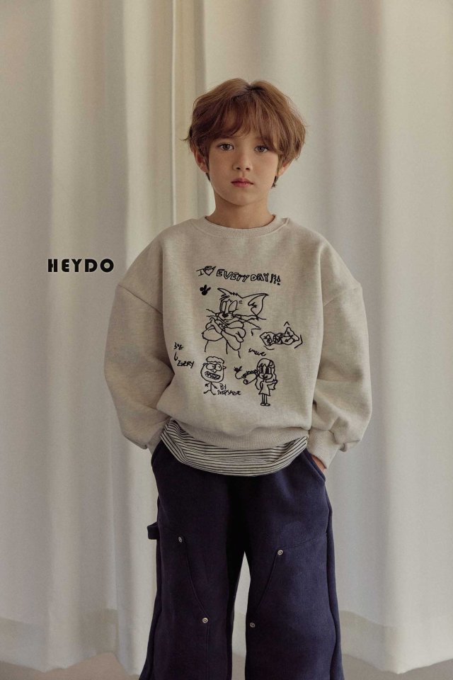 Heydo - Korean Children Fashion - #childrensboutique - Cat Embroidery Sweatshirt - 9